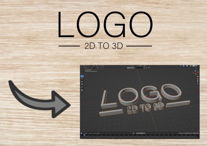 Convert 2d logo stylized to 3d ready for 3d printing, stl files with ...