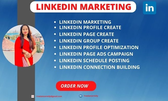 Create professional linkedin profile,group, page, paid marketing by ...
