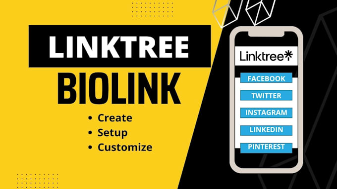Set up and customize linktree bio link landing page for social media