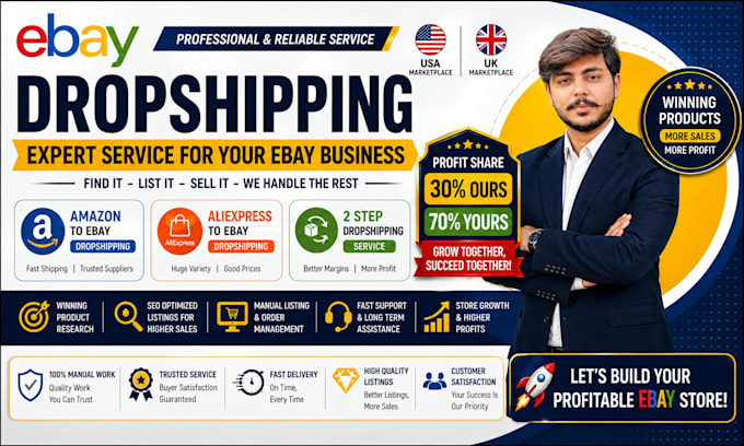 do ebay dropshipping on profit share