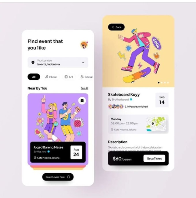 Create the best ui ux design for your web and mobile app by de sign pro