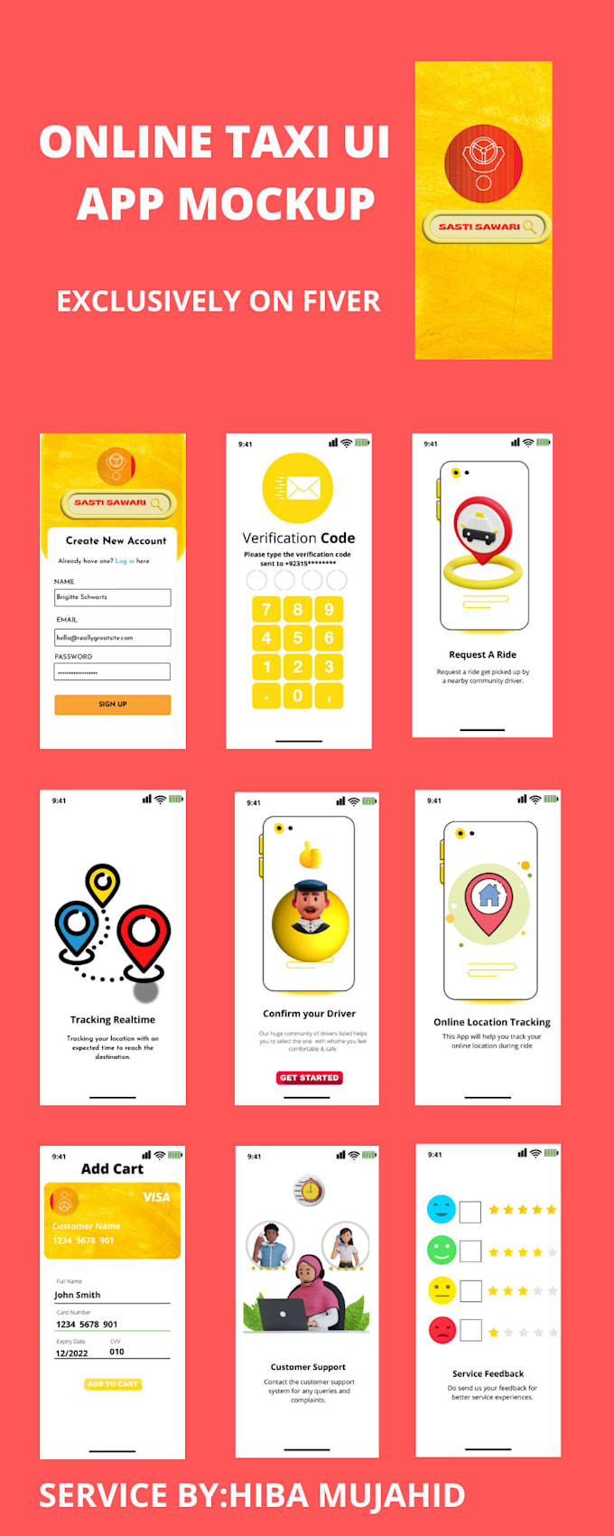 design mobile app UI mockup