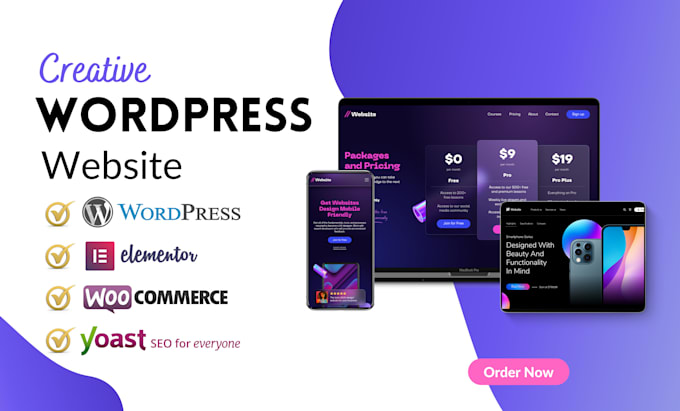 create clean and modern wordpress website redesign