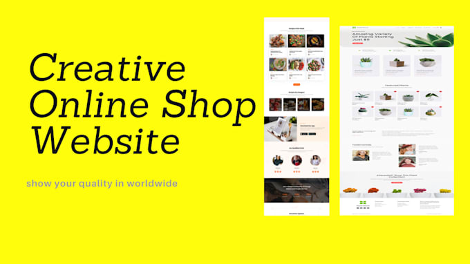 build an ecommerce website or an online shop