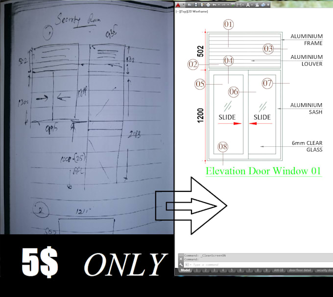 do aluminium door window detail shop drawings