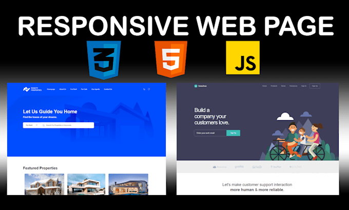 Make a responsive webpage with html css and javascript by Jatin_gaur ...