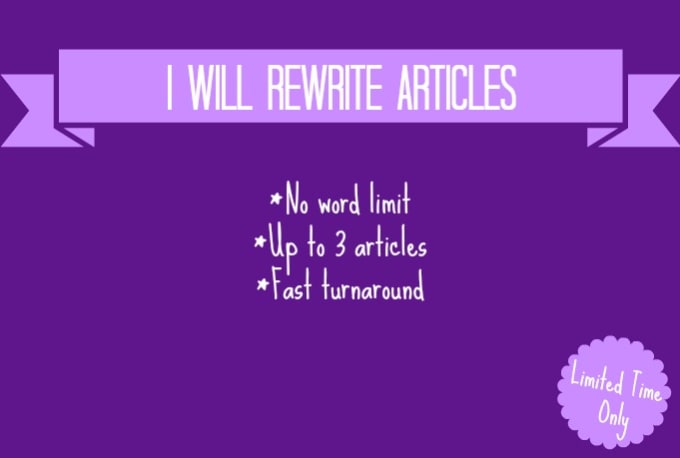 rewrite articles