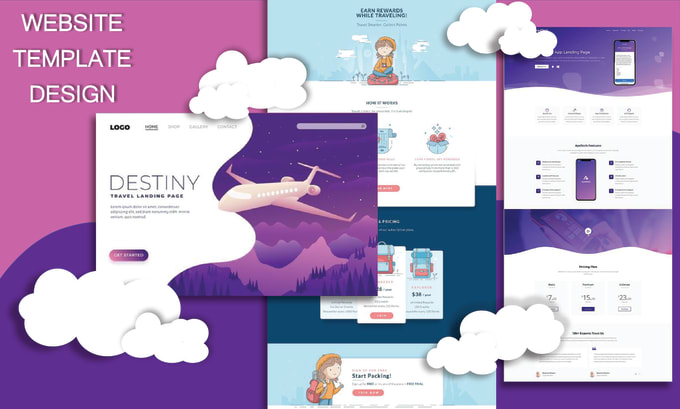 Do website template design by psd and figma by Ss designz0 Fiverr