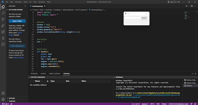 Create a python program of your choice by Charliesmalley | Fiverr