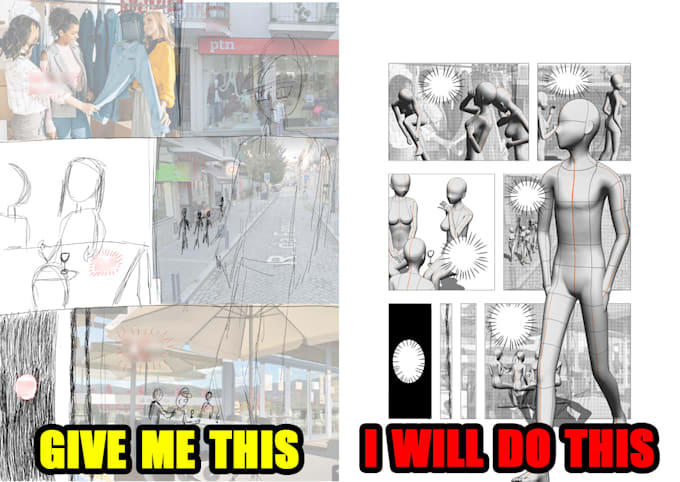 Draw storyboards with 3d models in pose for your manga or comic by ...