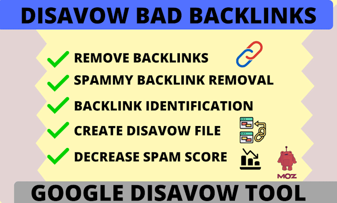 disavow toxic links, remove spammy backlinks