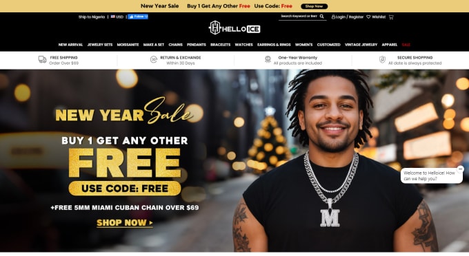 Ice jewelry website top