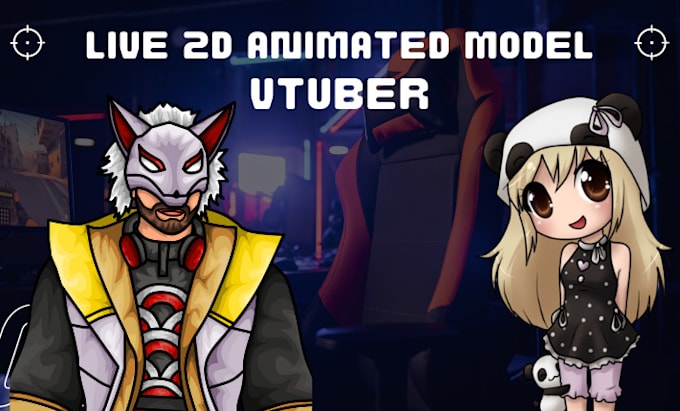 Draw and design pro live 2d animated rig for vtuber by Jamsflore | Fiverr