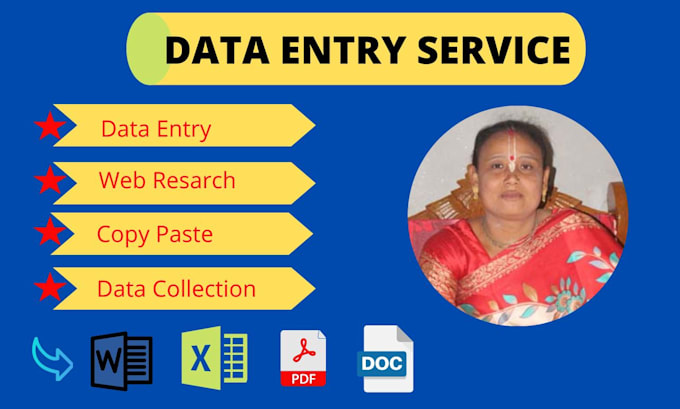 Do data entry, web research, copy paste job, data convert by Sopnarani ...