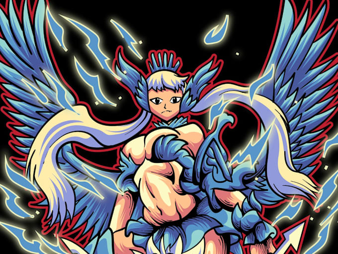 draw artwork anime tshirt design  for clothing brand