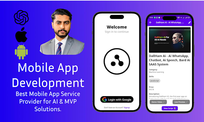 do ai mobile app development, android, ios app development