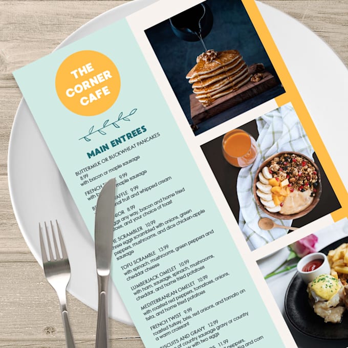 design best restaurant menu