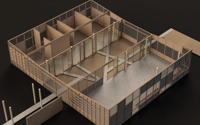 make a render style architectural model