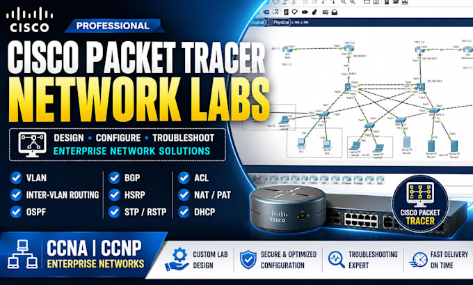 design cisco packet tracer gns and eve ng network labs