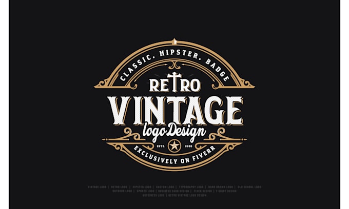 make professional retro vintage logo design