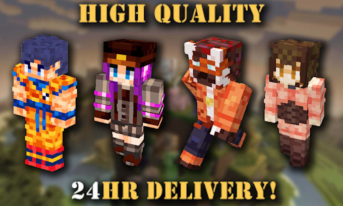 create a premium custom minecraft skin of your request