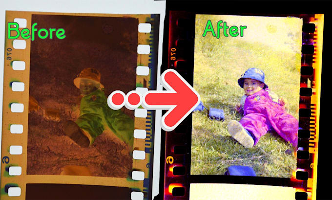Restore, convert negatives film to positive digital photos by ...