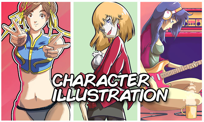 illustrate comic and anime style characters for you
