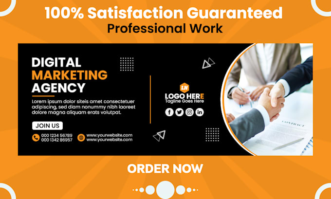 design a professional facebook cover or twitter, linkedin banner within 12 hours