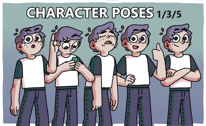 draw character poses for your video, comic or game