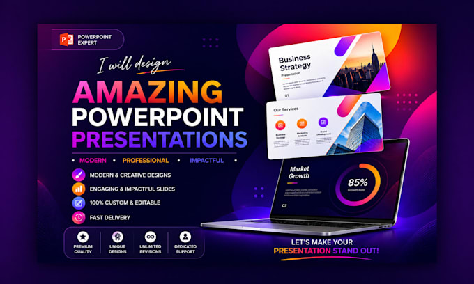 design powerpoint pitch deck and google slides