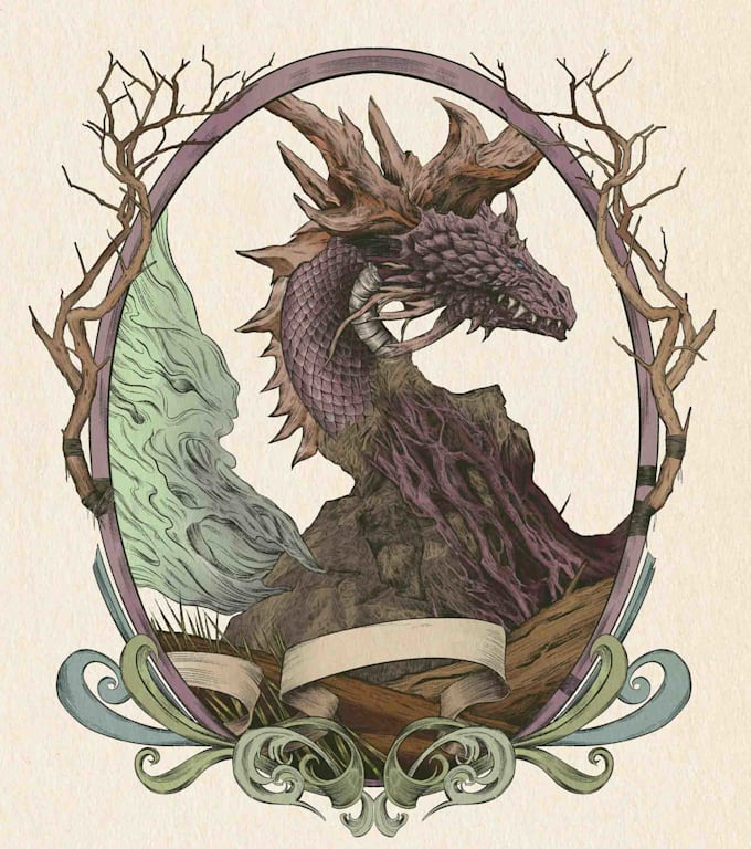 create dark art illustration