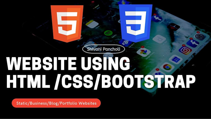 Design static website using html css and bootstrap by Shivani_285 | Fiverr