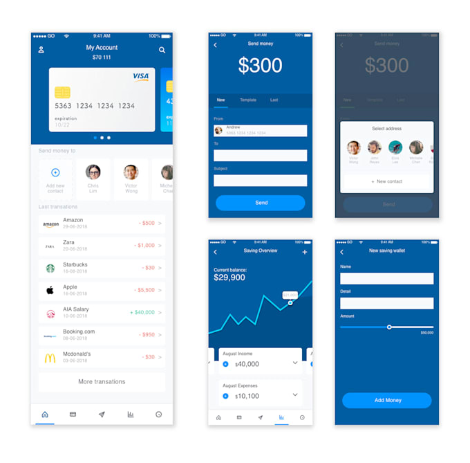 Convert 3 screens of ui to flutter code ios and android by ...
