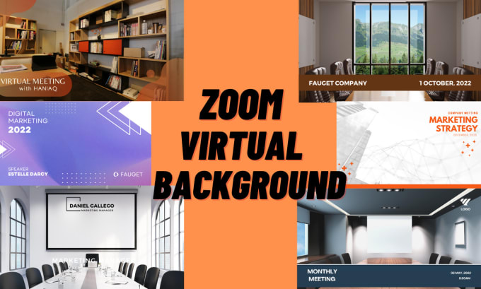 Design aesthetic zoom virtual background instant by Haniaq | Fiverr