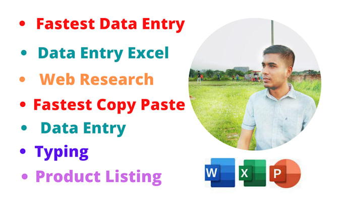 Do perfect data entry, web research , excel, typing, copy paste by ...