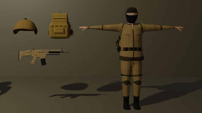 do your 3d low poly character