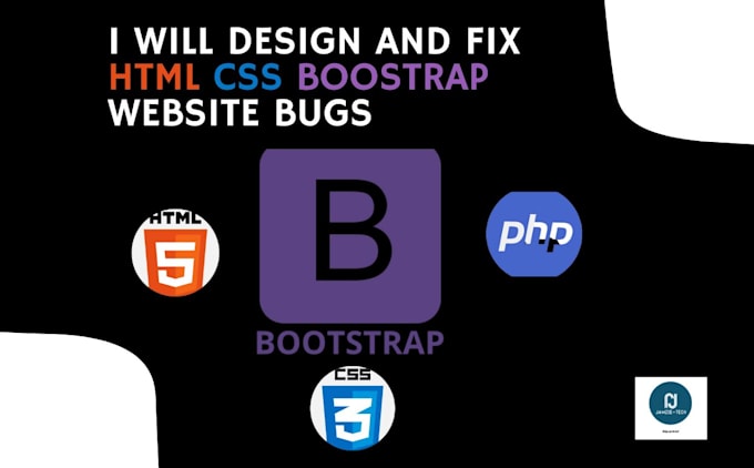 Create a responsive website with html css and bootstrap by Jamzie_tech ...