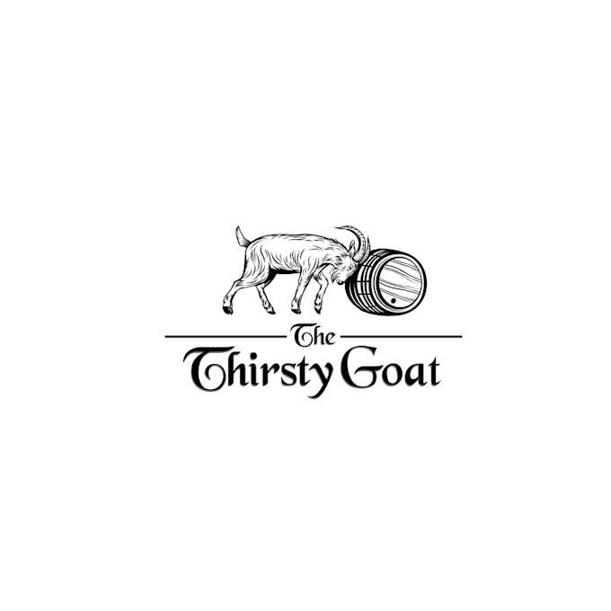 design original premium thirsty goat logo with package