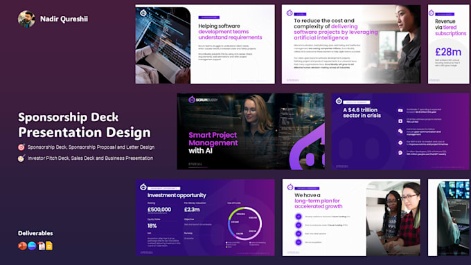 design a pro sponsorship deck presentation or sponsorship proposal