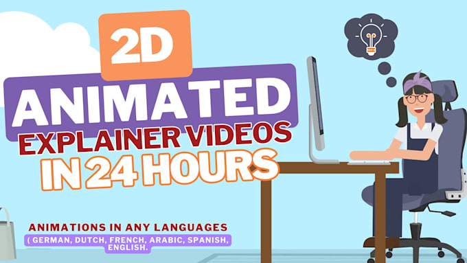 create attractive 2d cartoon animation and explainer video