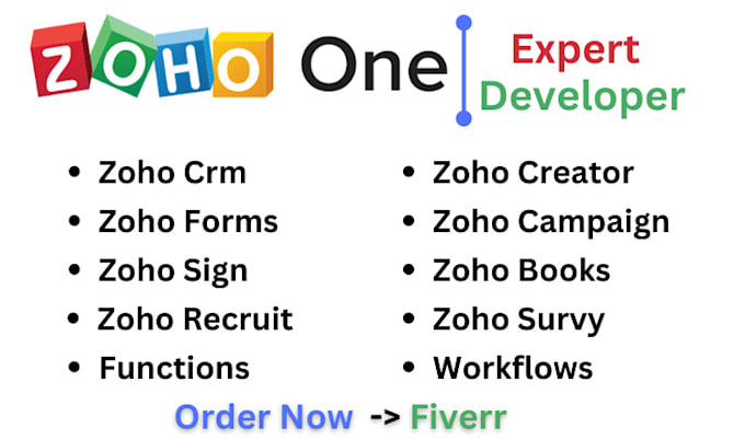 setup zoho one, crm,creator,forms,books,recruit
