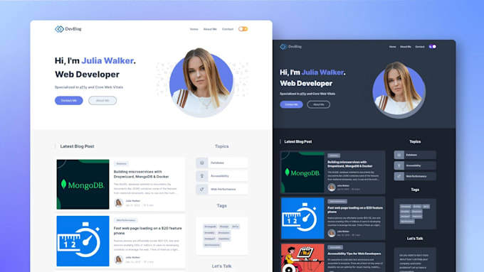 Make personal blog website using html css javascript by Rashidrashidov ...
