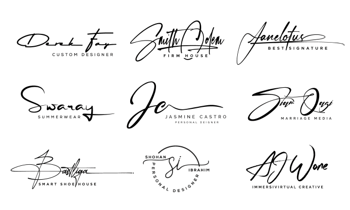 Design a cursive, handwritten, scripted, handwriting, signature logo by ...