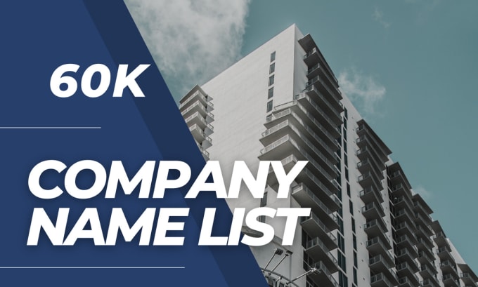 Give 60k Existing Company Name List Around World By Sekar official Fiverr Give 60k Existing Company Name List Around World By Sekar official Fiverr