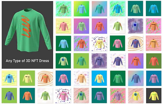 create 10k nft 3d dress