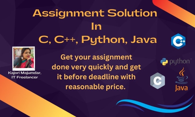 Do Your Assignment And Projects In C Cpp Java And Python By Kajorimajumdar Fiverr 0381