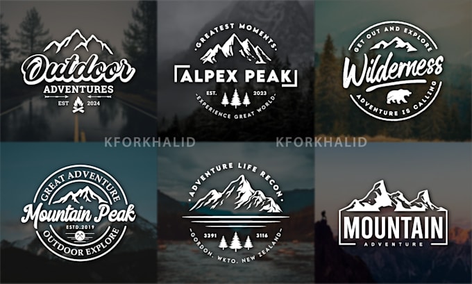 do vintage adventure mountain and outdoor logo design