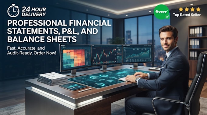 prepare professional financial statements p and l and balance sheets in 24 hours