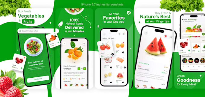 design app screenshots for play store and app store