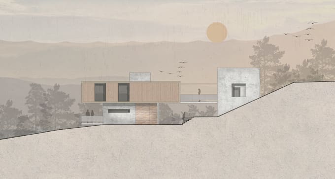 Render your architectural projects using photoshop by Hirashahiddd | Fiverr